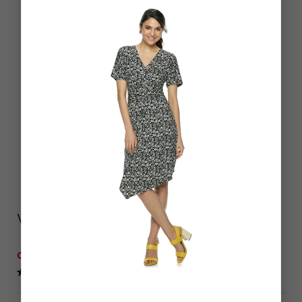 Twist Front Midi Dress